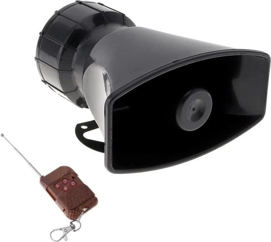 Alarme auto con sirena e luce di emergenza, politica, con controller a distanza - 12 V, 100 W, impermeabile