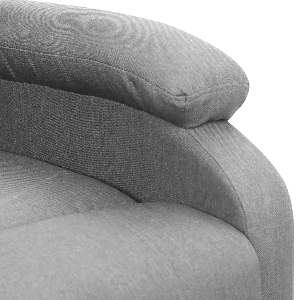 Poltrona Alzapersona Massaggiante | Sedia Relax Grigio Chiaro Tessuto