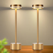 ZMH Lampada da tavolo LED oro set 2 pezzi touch dimmerabile USB C H31.5cm per comodino camera letto