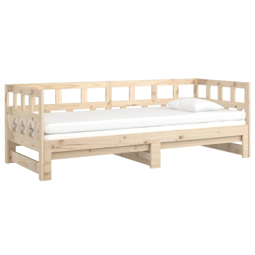 Dormeuse Estraibile in Legno Massello di Pino 2x(80x200) cm