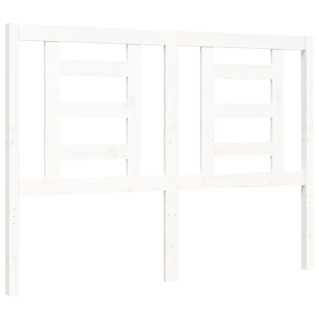 Giroletto con Testiera-Struttura Letto con testiera Bianco 120x200 cm in Legno Massello 184288