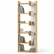 Libreria a 6 Ripiani 60,5x22x162,5 cm Scaffalatura Verticale Moderna Quercia