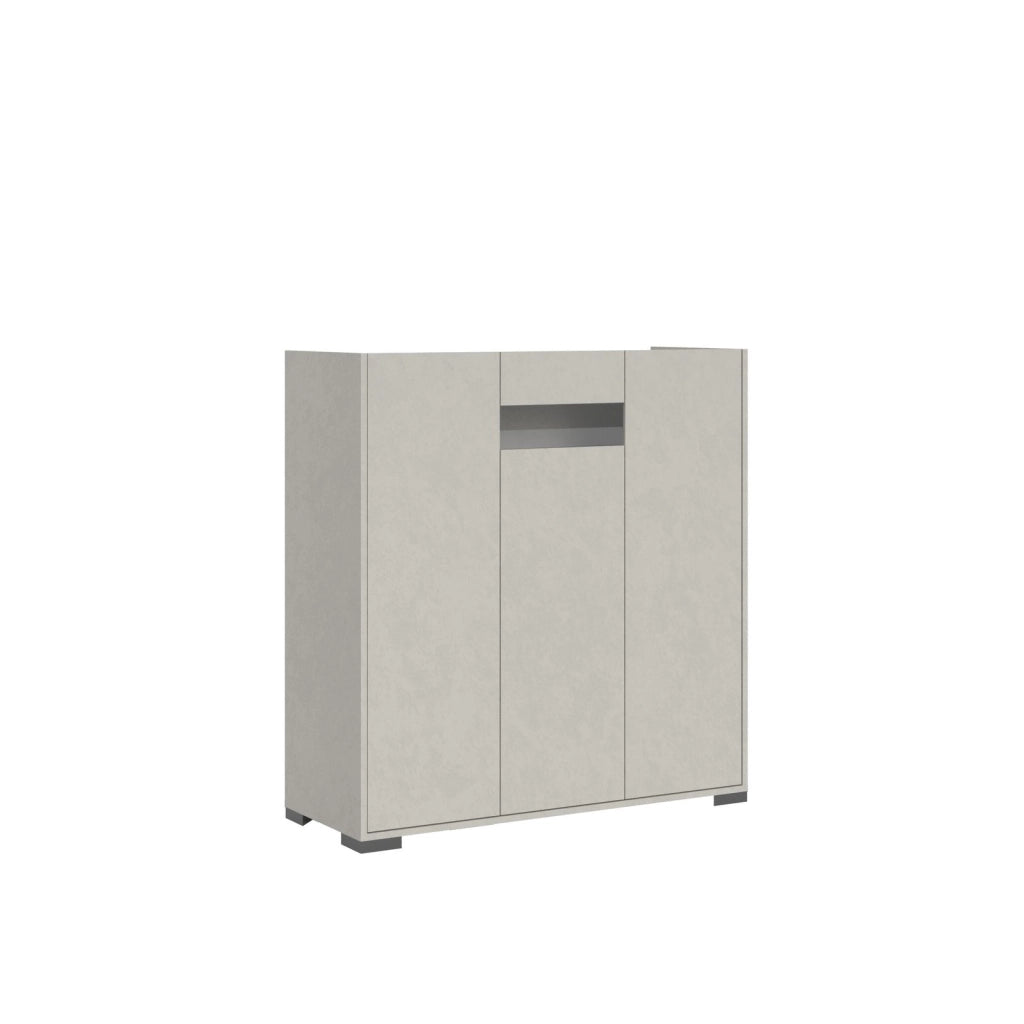 Credenza alta 3 ante 100x35x110 cm cashmere - RIFLESSO