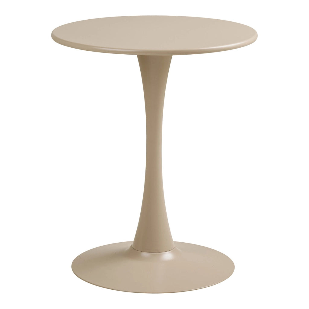 Tavolo bistro Meira in acciaio taupe o60 cm