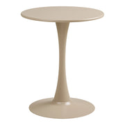 Tavolo bistro Meira in acciaio taupe o60 cm