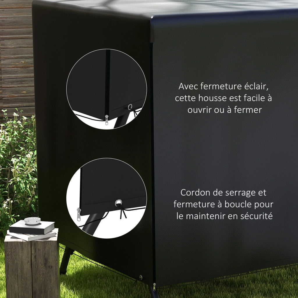 Copertura Protettiva per Altalena da Giardino ¨C zephmum ¨C Nero 215x155x150 cm