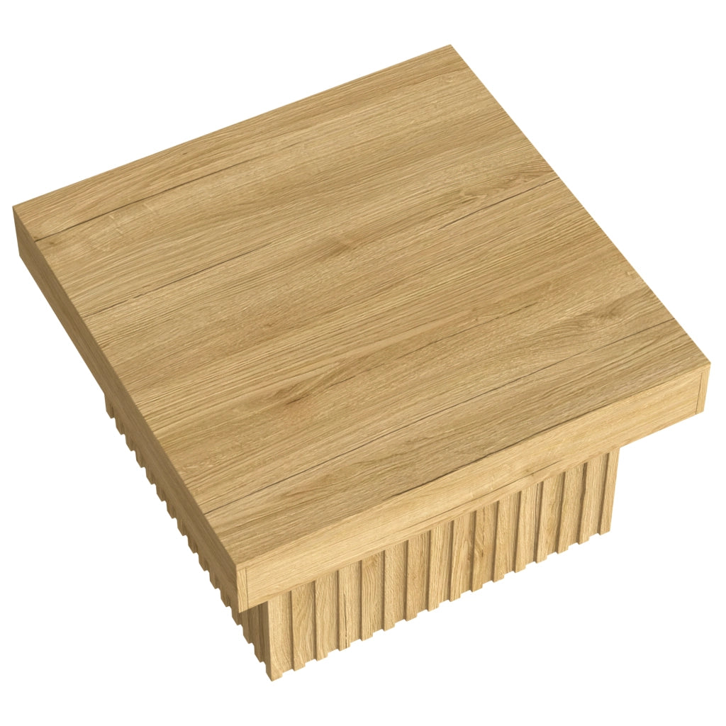 TAVOLO da caffè 79x79x46 cm MDF e truciolato colore naturale