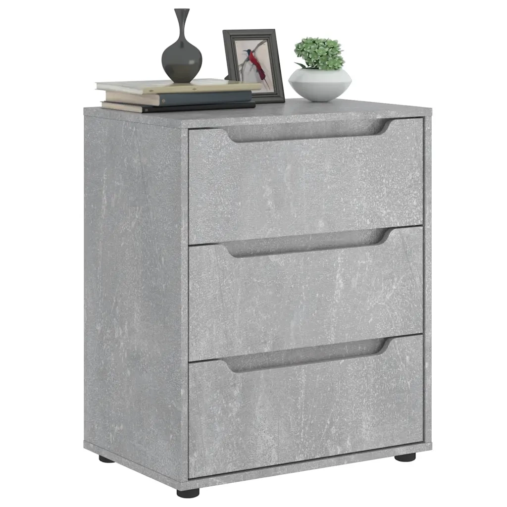 Credenza-Buffet-Armadio da cucina VISNES Grigio Cemento 60x40x73 cm in Legno Multistrato