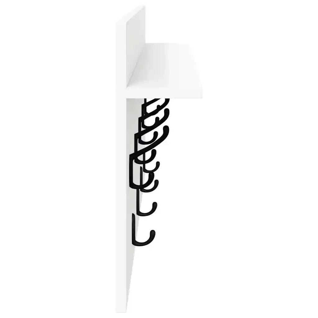 vidaXL Appendiabiti a muro Bianco 80 x 40 x 12 cm Legno multistrato