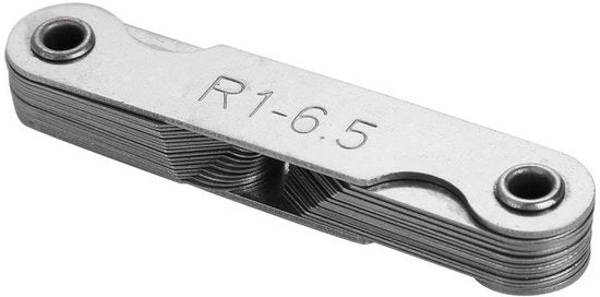 Misuratore di Diametro Concavo in Acciaio Inossidabile - Misuratore di Diametro R0-100mm - Duraturo - Resistente ai Colpi - Etichette Chiare