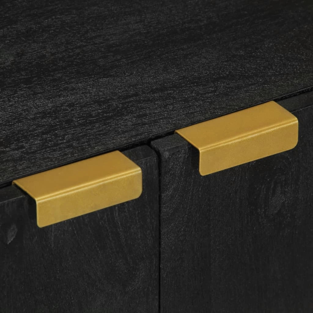 Mobile lavabo moderno con contenitore 62 x 33 x 58 cm stile industriale legno ingegnerizzato nero 02_0057722