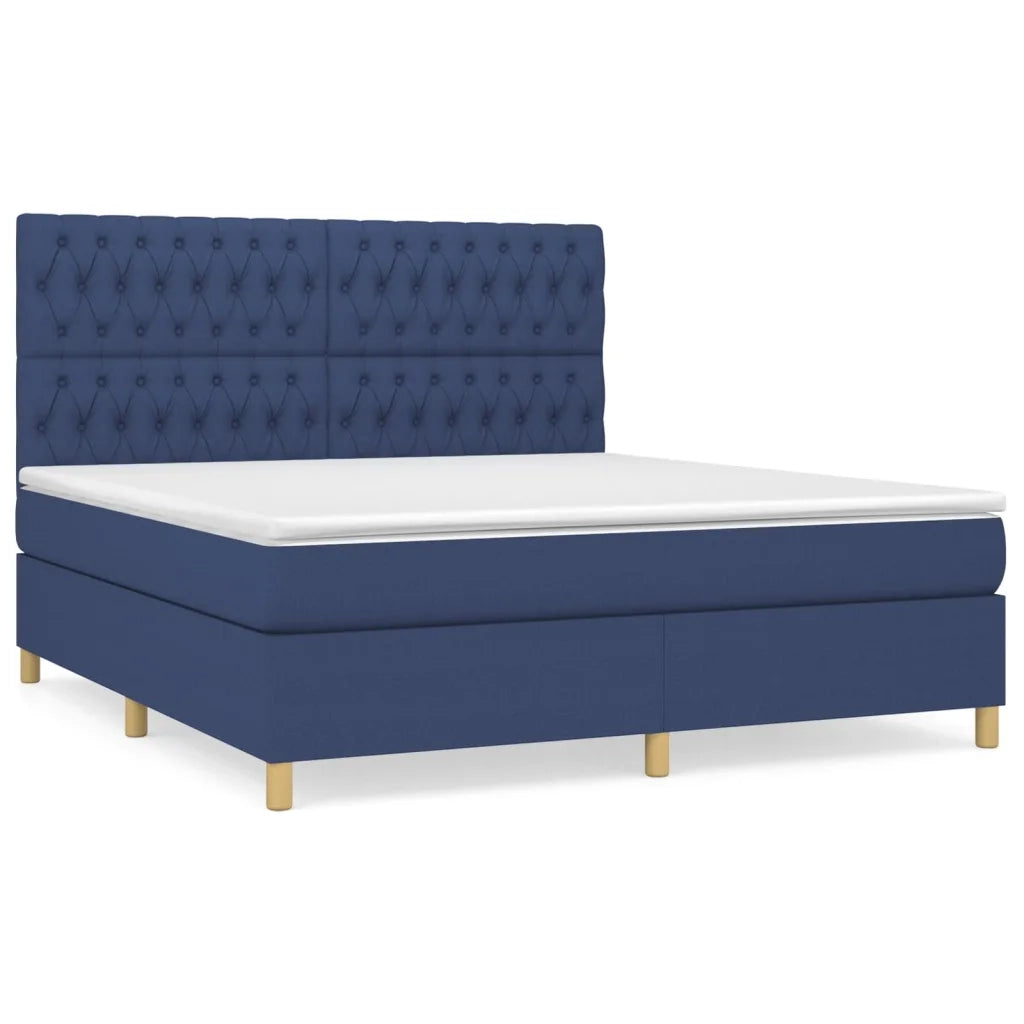 Giroletto a Molle con Materasso Blu 180x200 cm in Tessuto 3142599