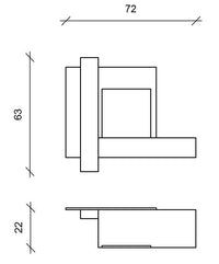 Camino a Bioetanolo da Parete 72x22x63 cm Nero