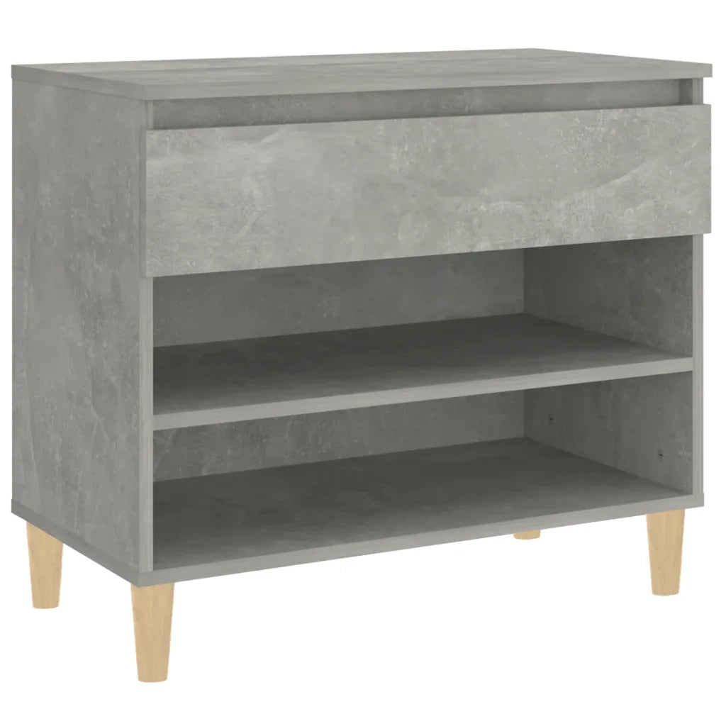 Scarpiera-Scaffale per scarpe Grigio Cemento 70x36x60 cm in Legno Multistrato 870732