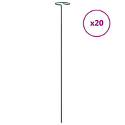 Supporti per Piante da Giardino 20 pz Verde Scuro 61 cm Acciaio CFW6426141