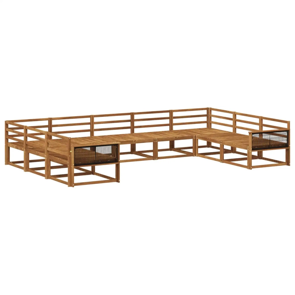 Set di divani da esterno 9 pcs Naturale