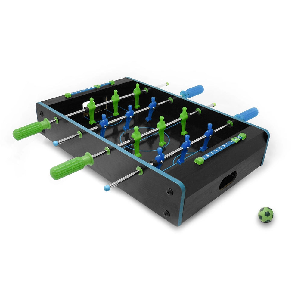 Calcetto da Tavolo Glow in the Dark – Mini Calcio Balilla LUMINOSO per Bambini e Adulti con Segnapunti e Palline