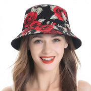 Cappello unisex a fiori - 100% Poliestere - Altezza cappello 7 cm - Misura 54,5-59 cm