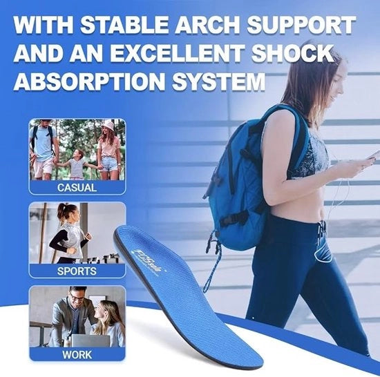 Inlegzoli ortopedici Zoccolo di supporto Inlegzoli comodi per piedi piatti, 44/45