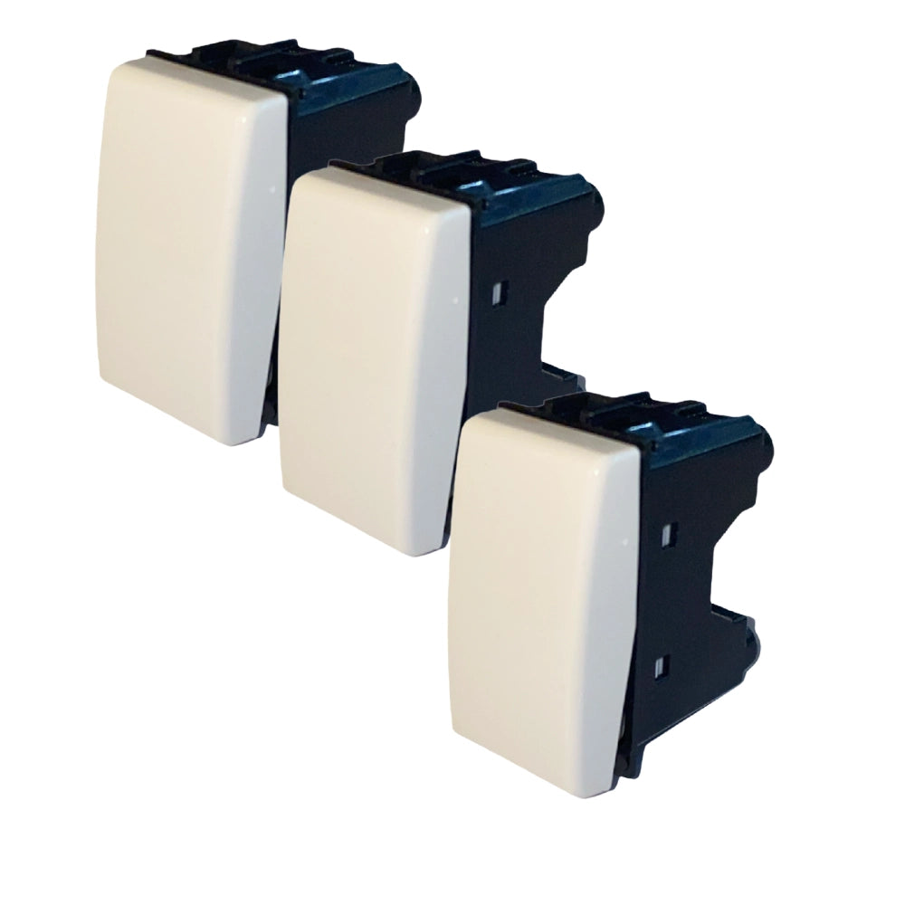 Kit interruttore unipolare illuminabile 16ax compatibile bticino matix *** numero pezzi 3, confezione 1