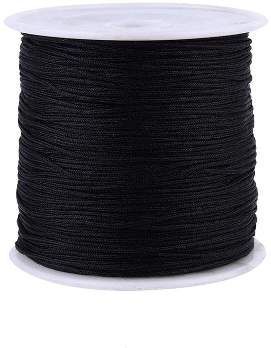 Corda in Nylon da 100m - Corda in Nylon Duratura - Corda Macrame Flexibile - Corda con Punti di Aggancio - Corda a Coda di Rat - Adatta per Pennelli e Perline - Corda Macrame