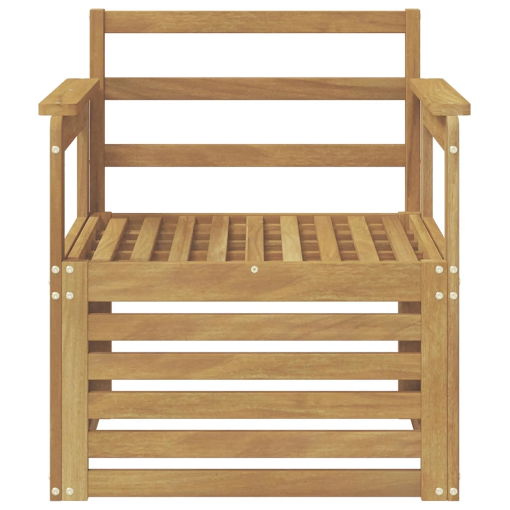 2 Pezzo Set di divani da esterno-Sofa da giardino Legno di Acacia Massello 904985