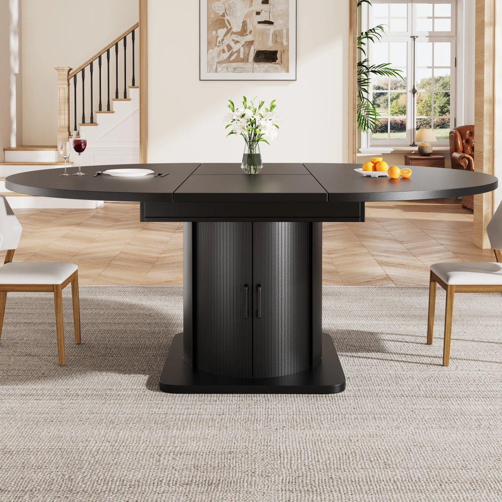 TAVOLO ALLUNGABILE 118-158 x 118 x 76 cm MDF Nero