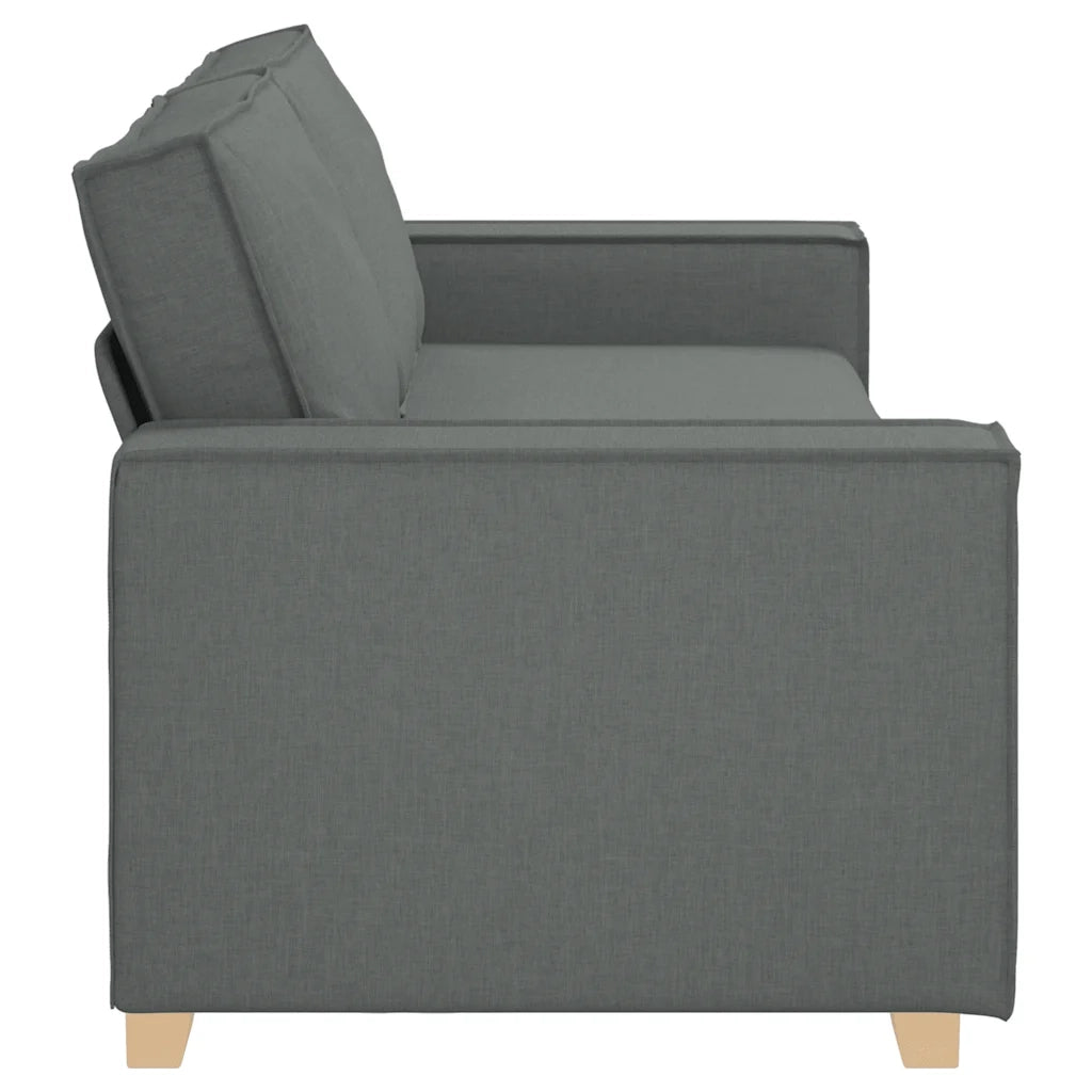 Divano a 3 posti Grigio scuro 180 cm in tessuto