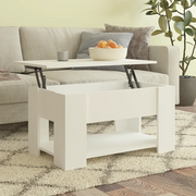 Tavolino da Salotto Bianco 79x49x41 cm in Legno Multistrato 809710