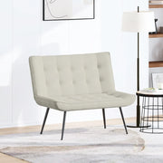 vidaXL Panca Crema 110x74x84 cm in Velluto