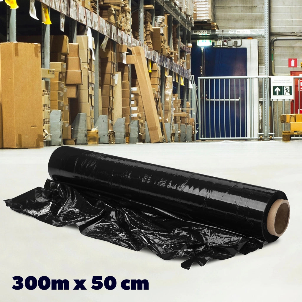 Pellicola estensibile KADAX XL nera, rotolo resistente e opaco da 2,5 kg.