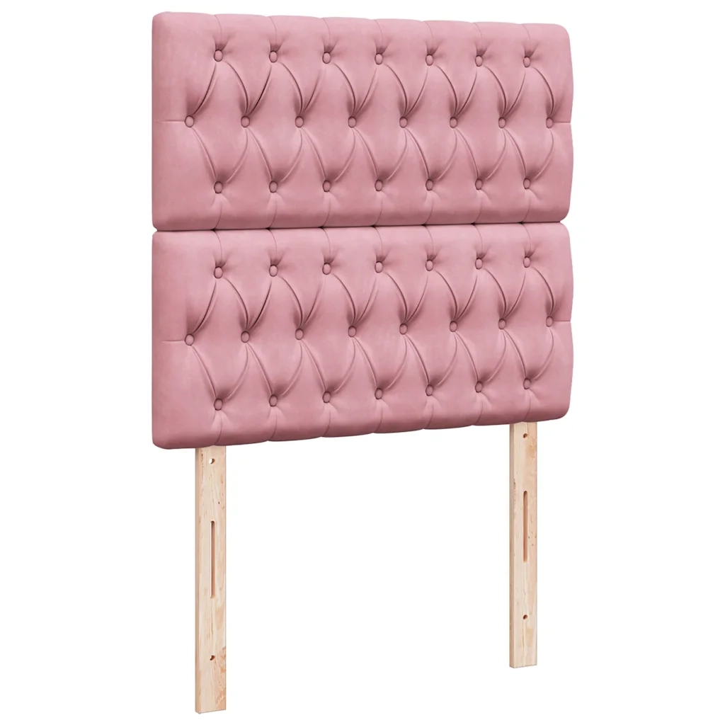 Giroletto a Molle con Materasso Rosa 90x200 cm in Velluto 3294549