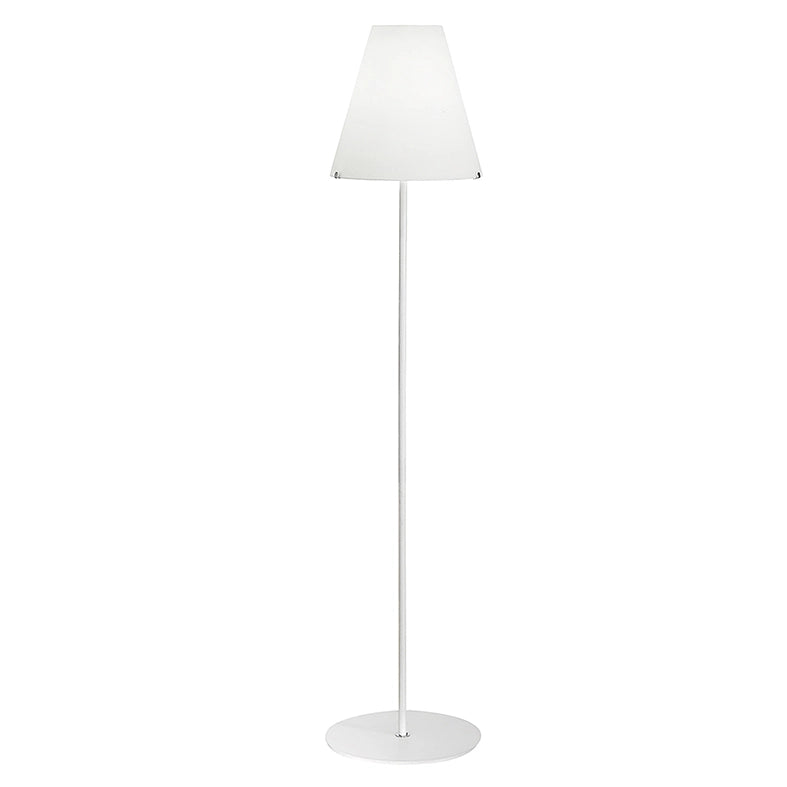 Piantana Gloria - Lampada da terra in vetro bianco satinato triplo strato e struttura bianca opaca E27 IP20 75W - Rossini Group