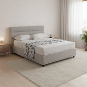 Brivio, Letto Piazza e Mezza Sfoderabile Made in Italy, Grigio