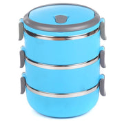 Trade Shop - Portavivande Ermetico 2100ml Contenitore Inox Abs Contenitore Porta Pranzo -
