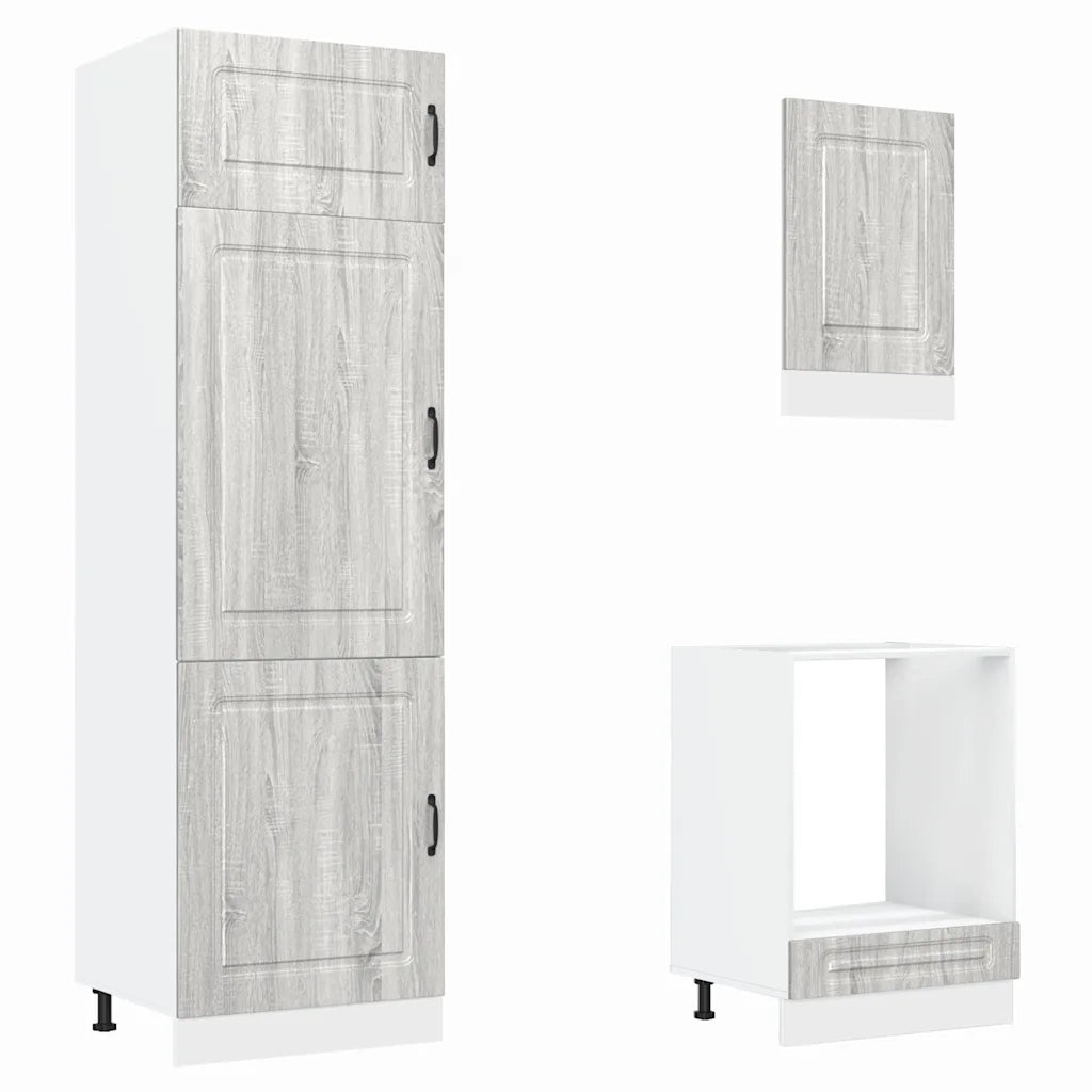 Set Mobili da Cucina 7 pz Kalmar Grigio Sonoma in Truciolato 3314767