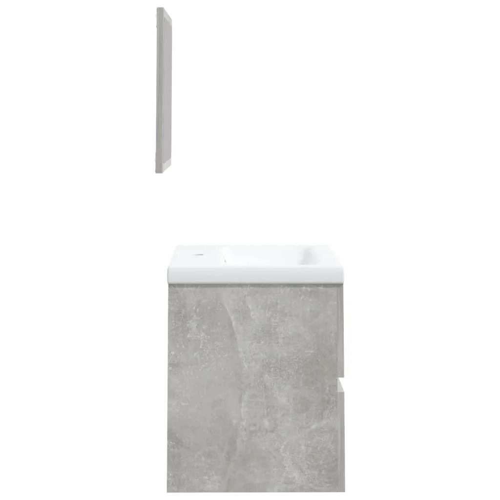 Mobile lavabo con lavabo e specchio grigio cemento 02_0006644