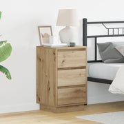 Comodino con LED in rovere artisan 39x34.5x65 cm Legno ingegnerizzato