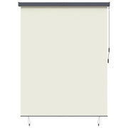 Tenda a rullo con tende Crema 200 x 250 cm Tessuto e Alluminio 362091