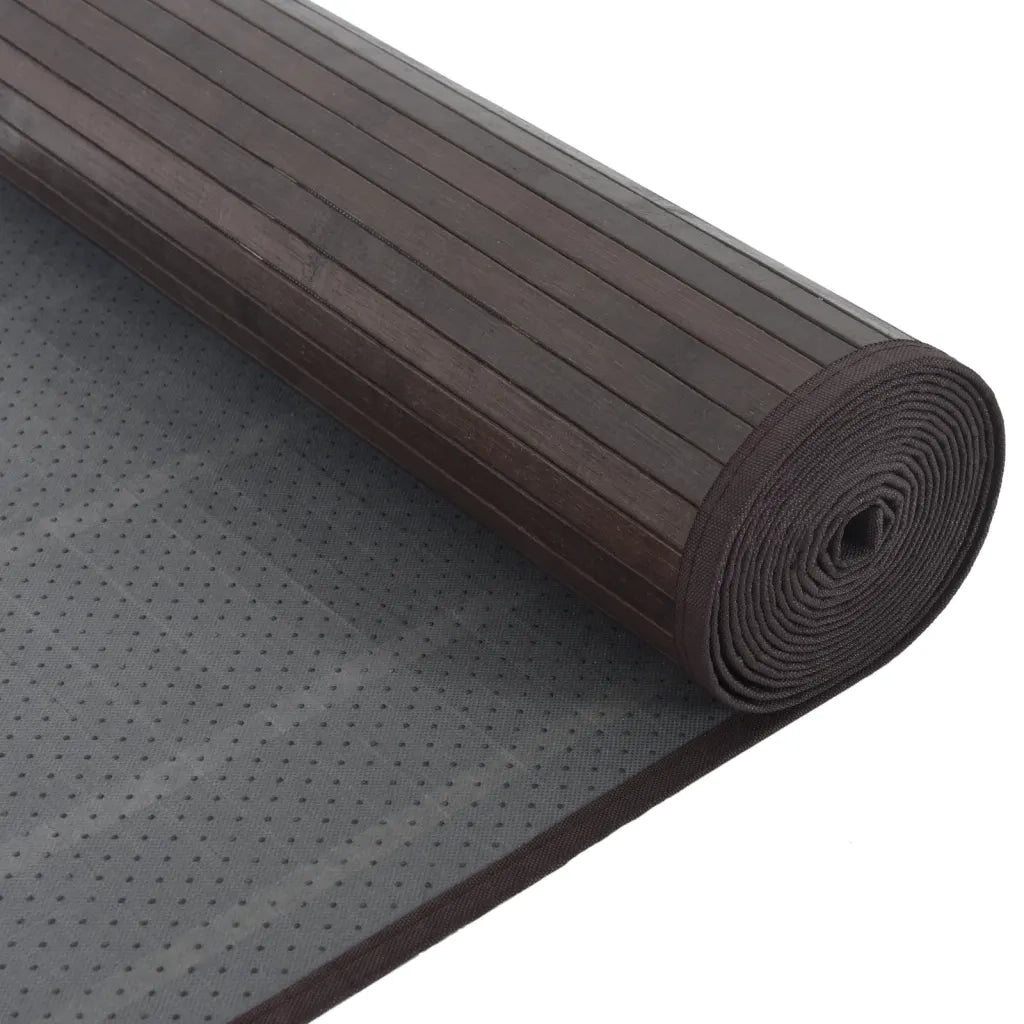 Tappeto Rettangolare Marrone Scuro 80x300 cm in BambÃ¹