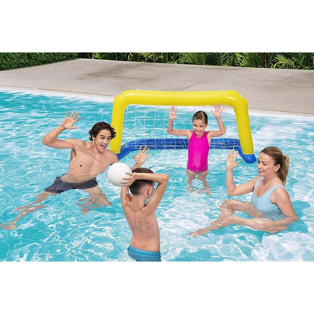 Trade Shop - Porta Gonfiabile Galleggiante Water Polo Con Palla Giallo 137x66cm Bambini 52123 -