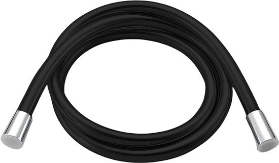 Doucheslang 1,5 m, molto esplosione-sicuro, 150 cm, connessione standard 1/2", installazione semplice, dimensione gomito G1/2, lunghezza 1,5 m (5,9 ft), argento (1,5 m nero)