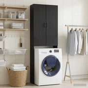 Mobile Bagno HOORN Nero 66 x 25,5 x 190 cm Legno ingegnerizzato 897356