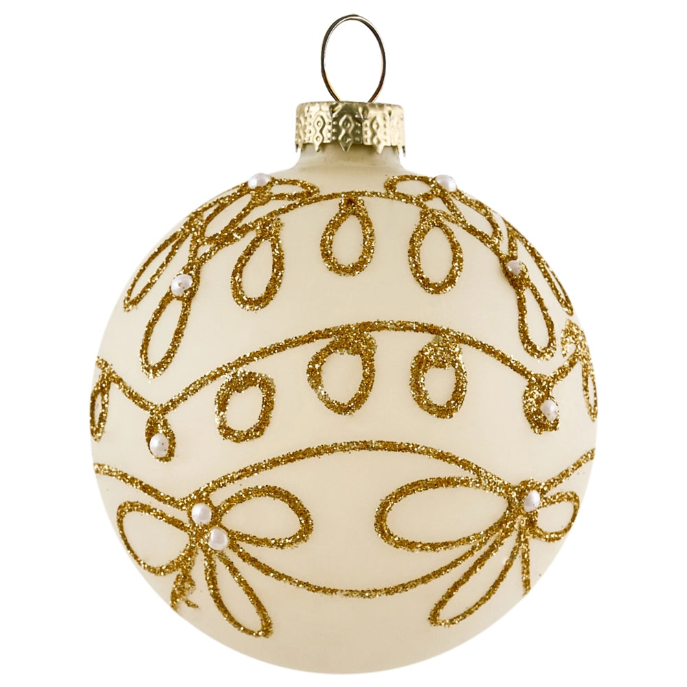 Set di 70 palline di Natale in vetro dorato da appendere all'albero di Natale in stile tradizionale