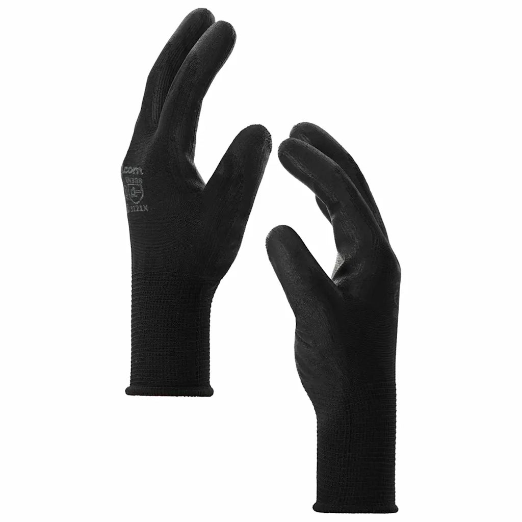 Guanti da Lavoro 24 pcs Nero 10 / xl Poliestere