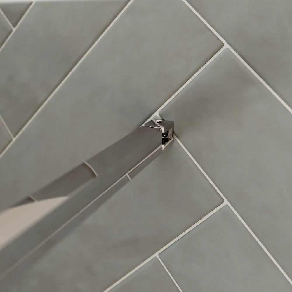 Doccia walk-in 90cm + anta 40cm vetro 8mm trasparente profili cromo | Keros