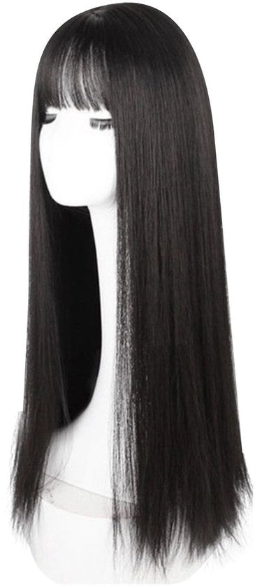 Pruca Elegante Pony - Capelli Sintetici - Resistente al Calore - Duraturo - Alta Densità - Facile Manutenzione