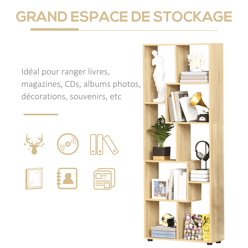 Libreria scaffale Zig zag ¨C zephmum ¨C legno multistrato 70x24x178 cm