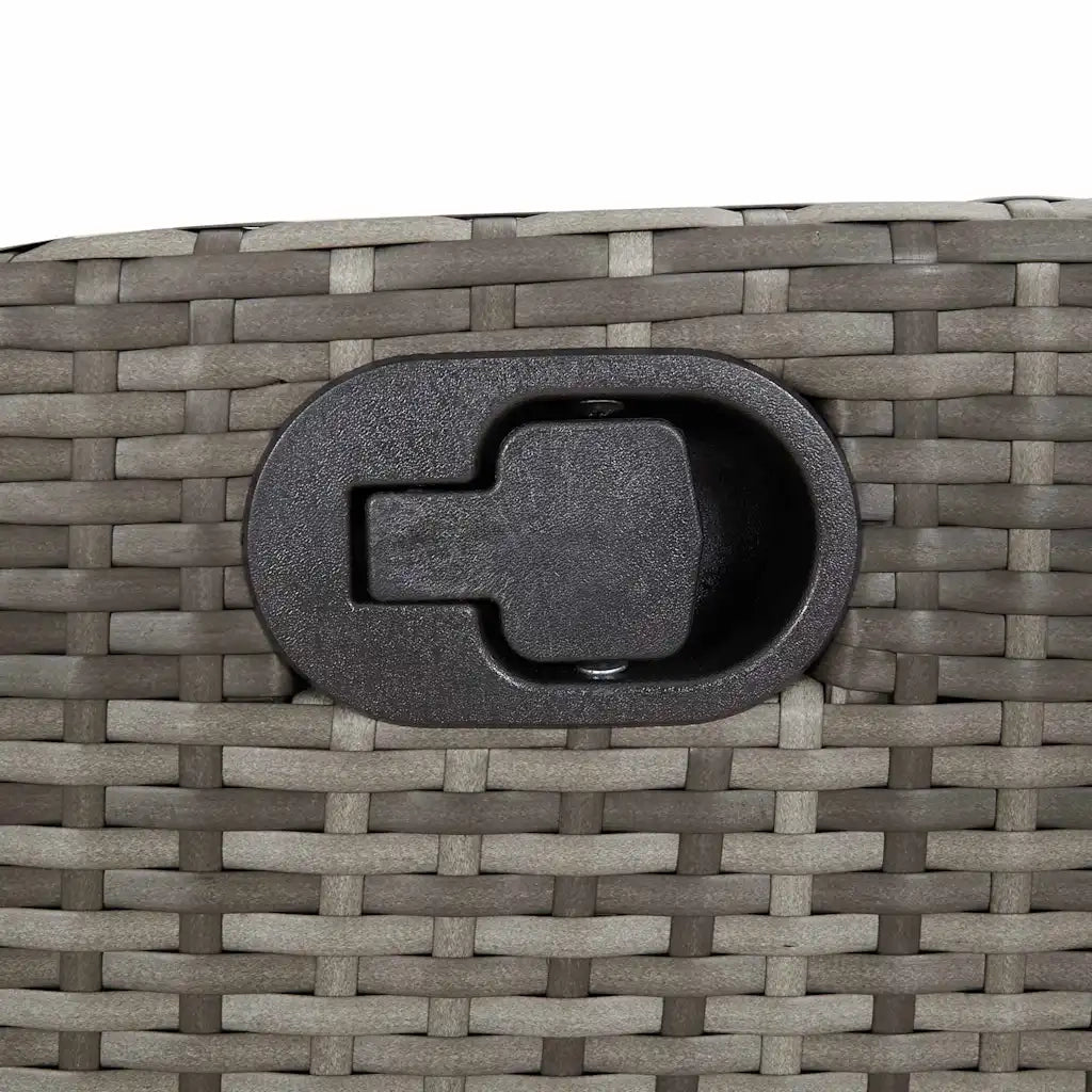 Sedia Reclinabile da Giardino con Poggiapiedi Grigia Polyrattan 365191