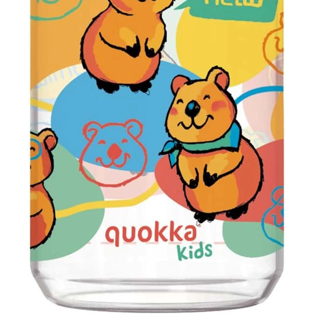 Borracca per Bambini 430ml Modello Ice Kids Motivo Happy con Cinghia Rosso Quokka
